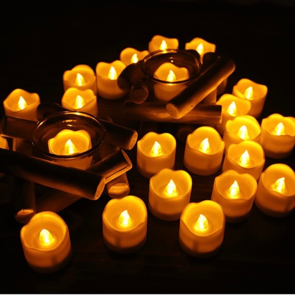 Flameless LED Votive Candles Remote Control Timer Battery Warm Yellow 12 Pieces - Picture 3 of 9